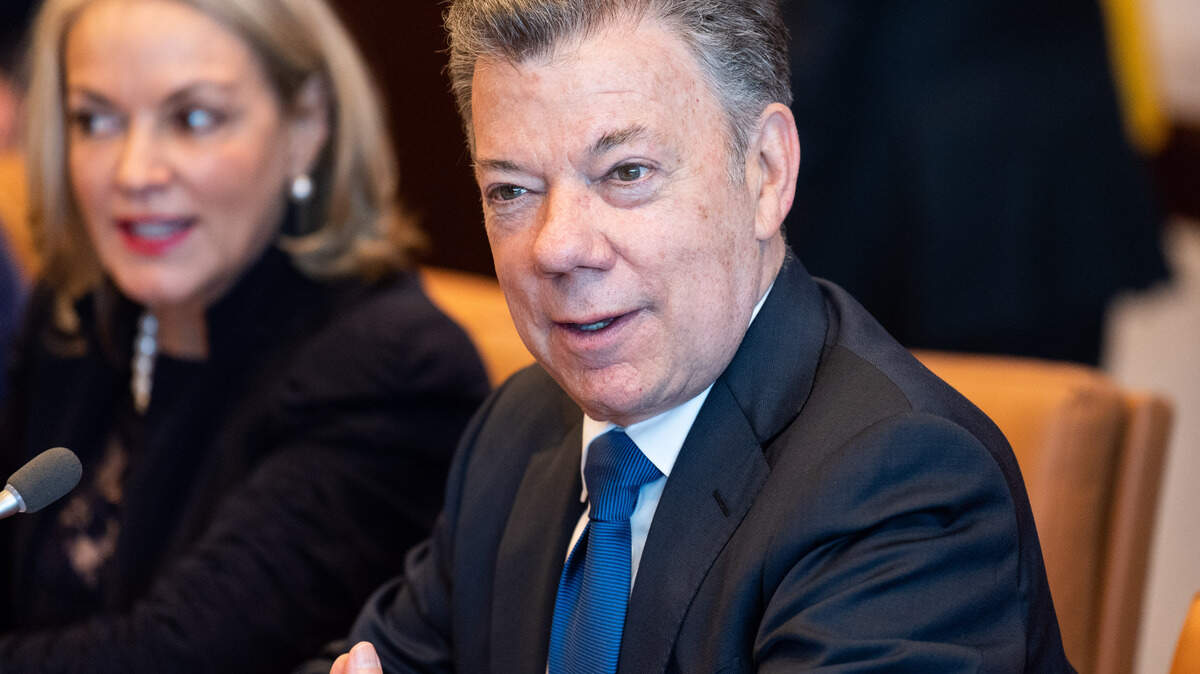 El presidente de Colombia, Juan Manuel Santos, en las Naciones Unidas el 24 de abril del 2018. 
 (Michael Brochstein/Sipa USA/TNS)
