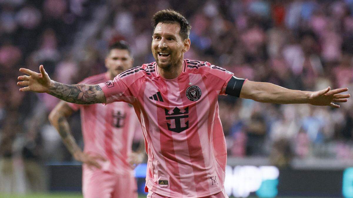 El delantero del Inter Miami, Lionel Messi, reacciona tras anotar contra el Austin FC, en el partido de la MLS celebrado el sábado 4 de abril de 2026, en Miami, Florida.