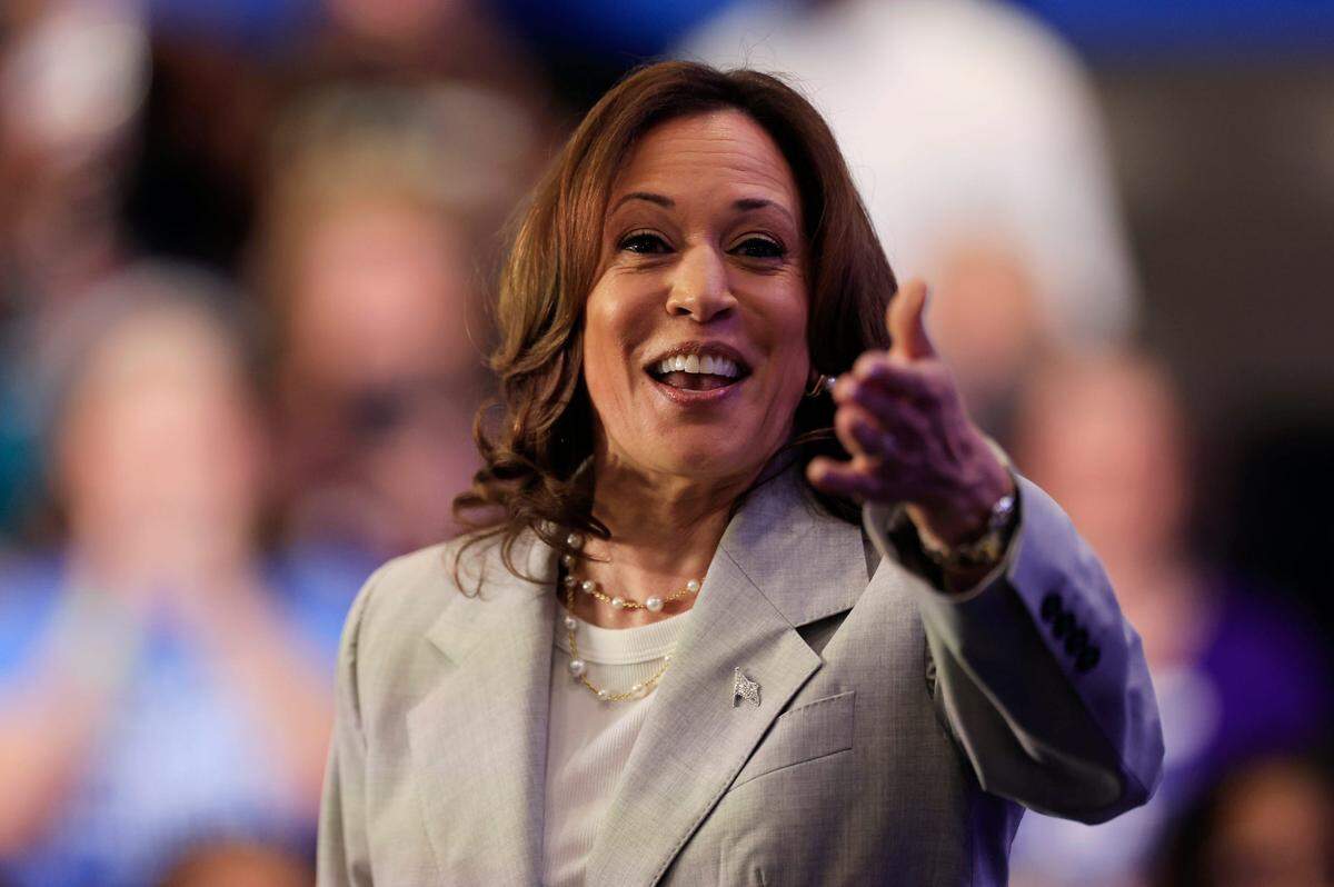 Vice president Kamala Harris and presidential nominee spoke in Jacksonville, Florida, on Wednesday, May 1 2024.