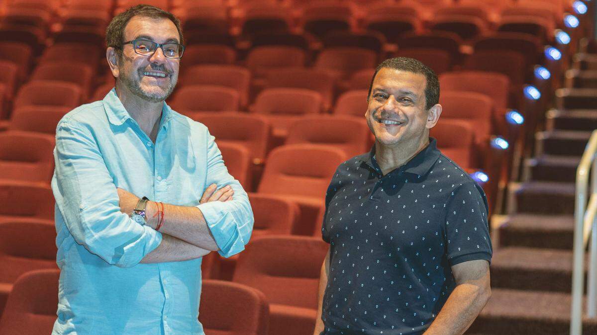 Laureano Márquez (izq) y Emilio Lovera compartirán cartel en la obra “Histeria de Venezuela” .