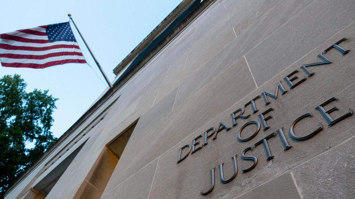  Imagen tomada el jueves 11 de agosto de 2022 que muestra el edificio del Departamento de Justicia de Estados Unidos en Washington D.C.