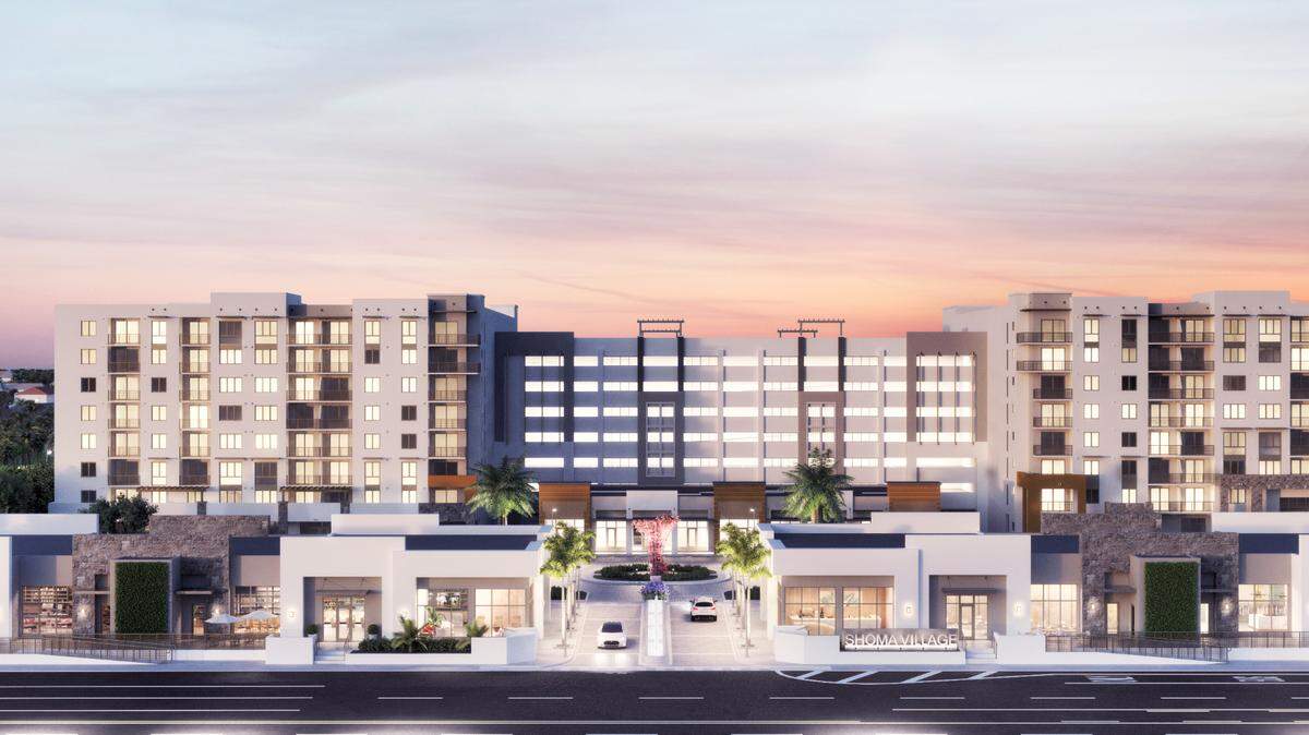Representación de cómo quedará Shoma Village, ubicada en 445 Hialeah Dr, en Hialeah, Florida