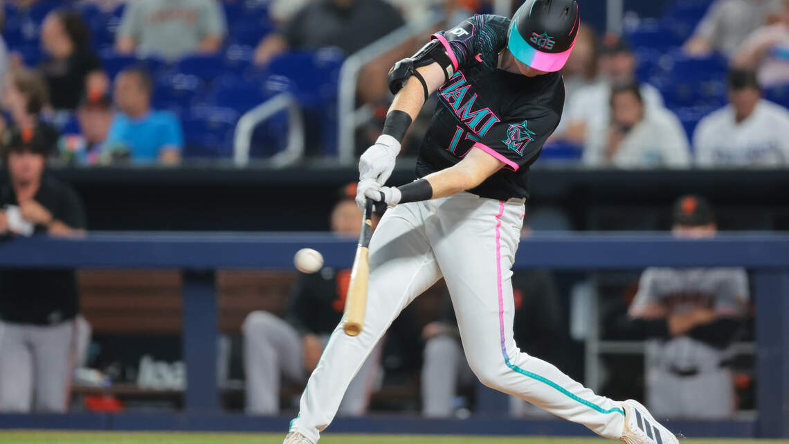 De nuevo en .500. Owen Caissie impulsa otra remontada y los Marlins vencen a los Gigantes
