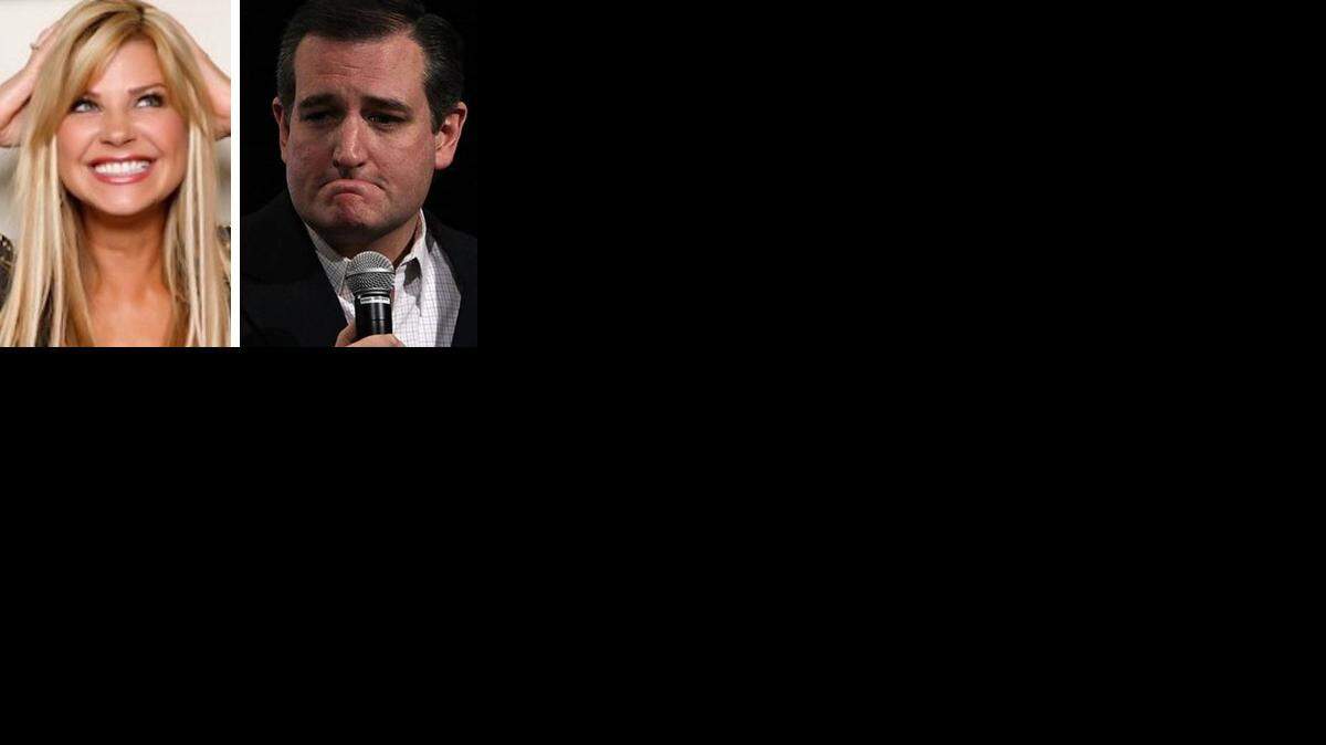 Compendio de fotografías con imágenes de la actriz Amy Lindsay y Ted Cruz.