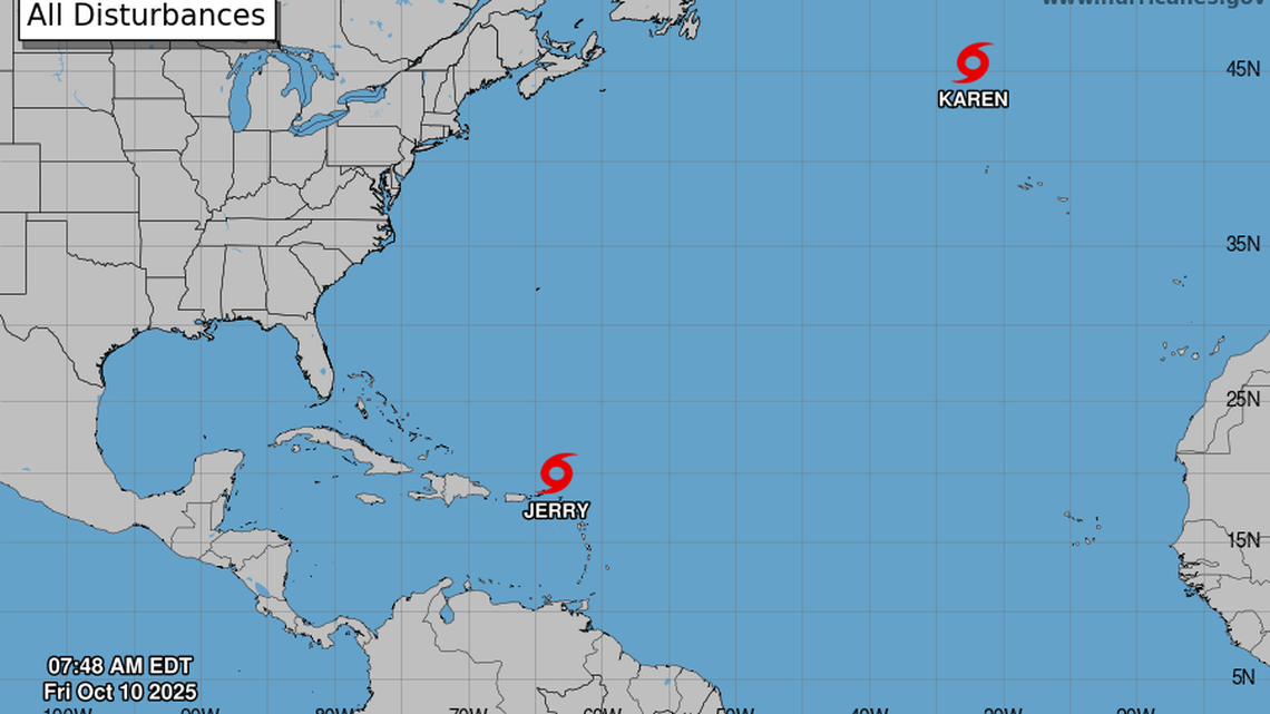 La tormenta Karen se forma en el Atlántico, pero no representa amenaza para tierra firme