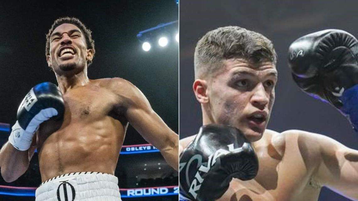 El invicto cubano Osleys Iglesias (izq.) podría enfrentar al francés Bruno Surace en enero en Arabia Saudita, en una pelea que marcaría un salto definitivo en su carrera.