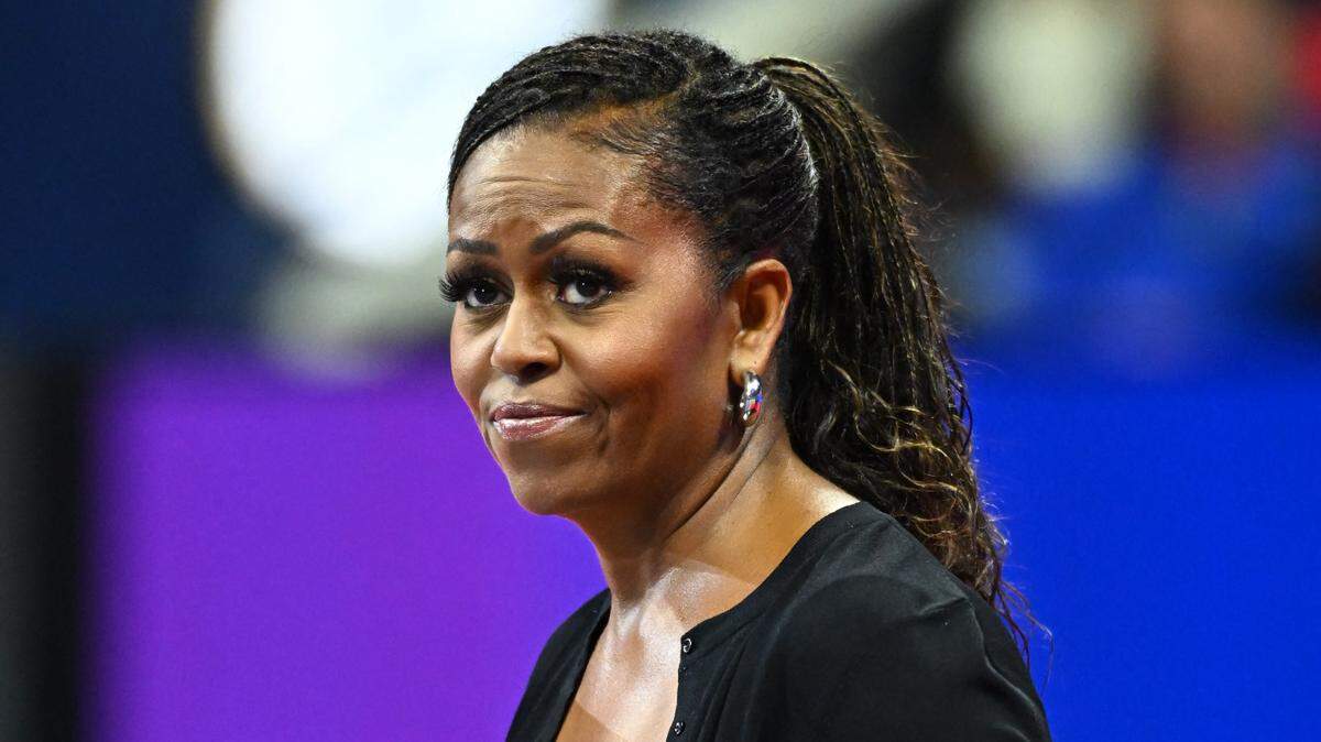 Michelle Obama durante la ceremonia de apertura de la noche en el Abierto de EE.UU. 2023 en el Centro Nacional de Tenis Billie Jean en la ciudad de Nueva York, NY, EE.UU., el 28 de agosto de 2023. 