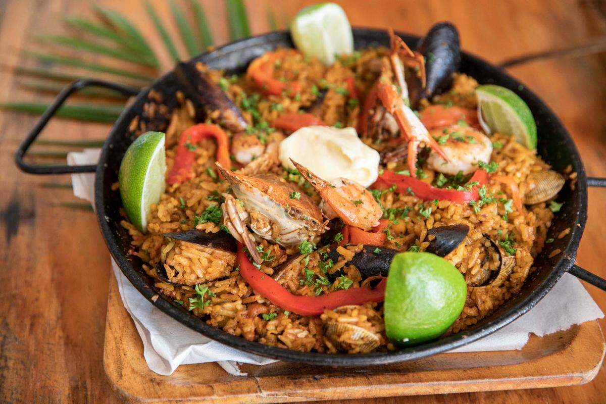 Paella de mariscos.
