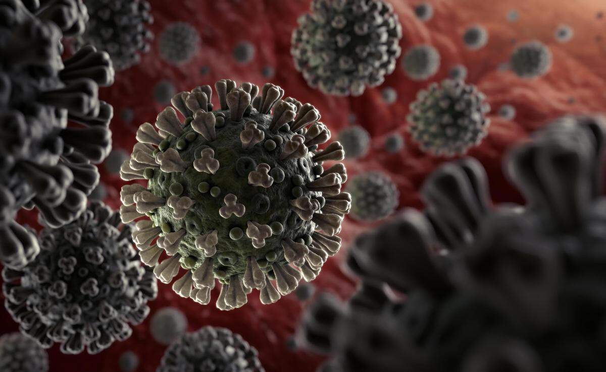 Ilustración microscópica del coronavirus en expansión que se descubrió en Wuhan, China.