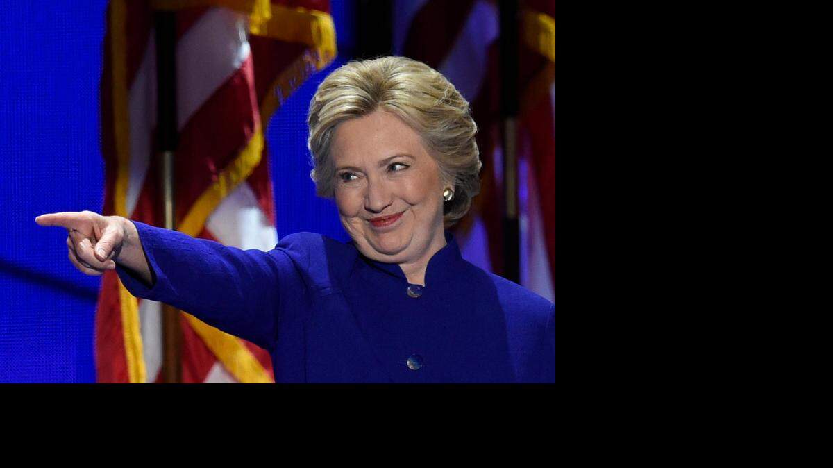 Candidata presidencial por el Partido Demócrata Hillary Clinton