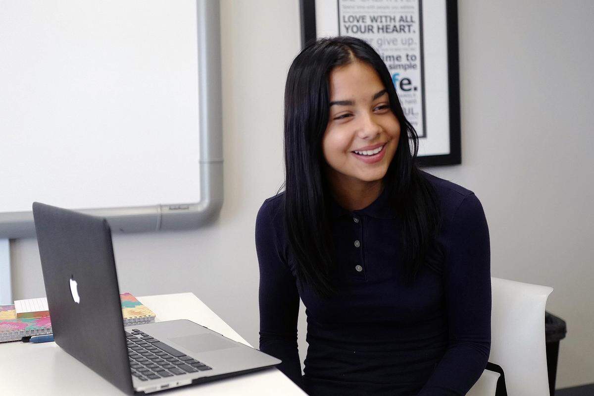 Thalia Caro is among the female students at the Latin Builders Association (LBA) Academy taking courses tied to the construction industry.
