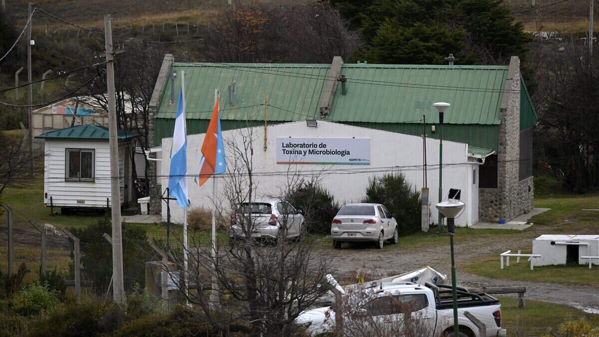 View of the Toxin and Microbiology Laboratory of the "Olivia River" Fish Farming Station of Ushuaia, Tierra del Fuego, Argentina,on May 19, 2026. Scientists attempting to determine whether or not hantavirus is present in Argentina's Ushuaia laid on May 18, 2026 the very first traps to catch rodents potentially carrying the disease, AFP journalists observed. (Photo by JUAN MABROMATA / AFP via Getty Images)