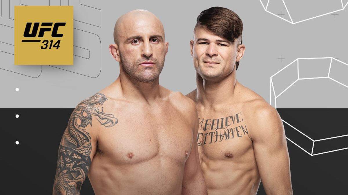Ilia Topuria deja vacante su título de las 145 libras y no estará peleando en la UFC 314 de Miami. En su lugar Alexander Volkanovski (izq.) y Diego Lopes chocarán por esa faja el 12 de abril en el Kaseya Center.