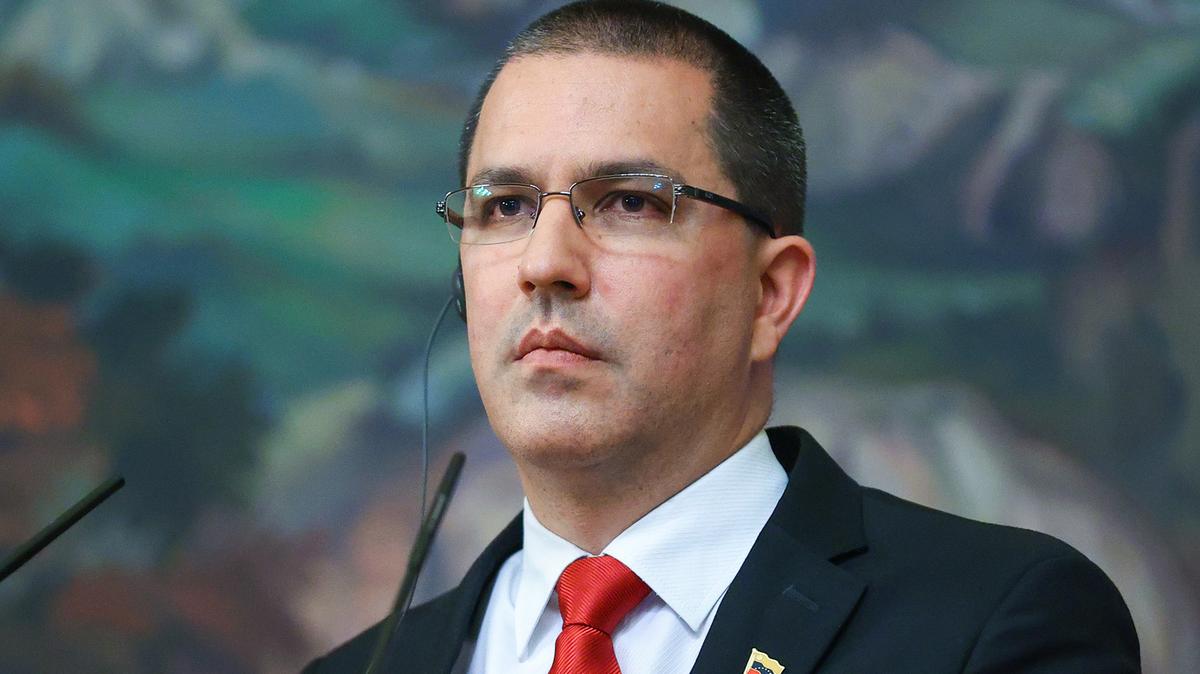 MOSCOW, RUSSIA - JUNE 22, 2021: Venezuela’s Foreign Minister Jorge Arreaza looks on during a press conference following a meeting with Russia’s Foreign Minister Sergei Lavrov at the Russian Foreign Ministry’s Reception House in Spiridonovka Street. Russian Foreign Ministry/TASS/Sipa USA