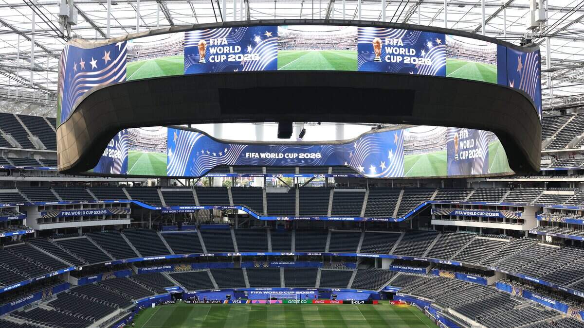 Vista general del interior del estadio antes del partido del Grupo D de la Copa Mundial de la FIFA 2026 entre Estados Unidos y Paraguay en el Estadio de Los Ángeles el 11 de junio de 2026 en Los Ángeles, California.