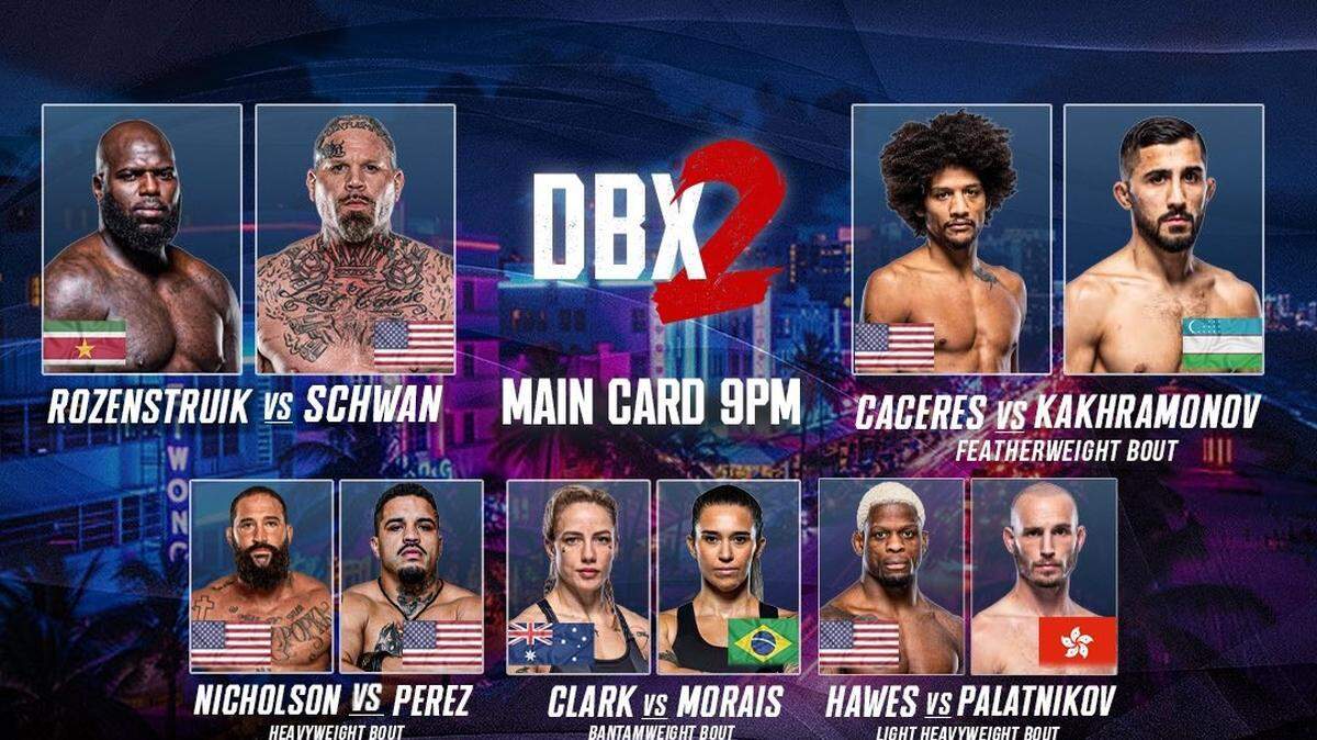 Dirty Boxing Championship (DBX), fundada por el campeón de peso completo de UFC Jon Jones y el popular peleador Mike Perry, celebrará su segundo evento, DBX 2, el próximo sábado 14 de junio en Miami.