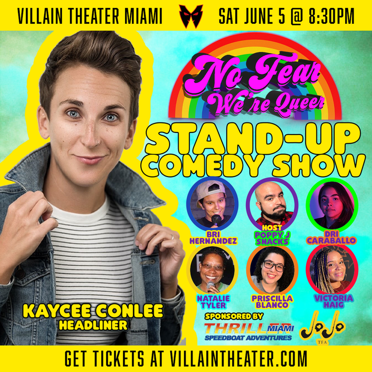 El quinto festival anual de comedia LGBTQ “Sin miedo, somos queer” en Villain Theater.