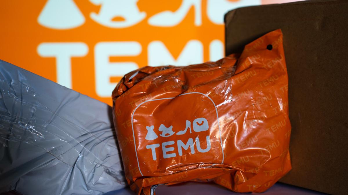 Un paquete de la empresa de comercio electrónico Temu.