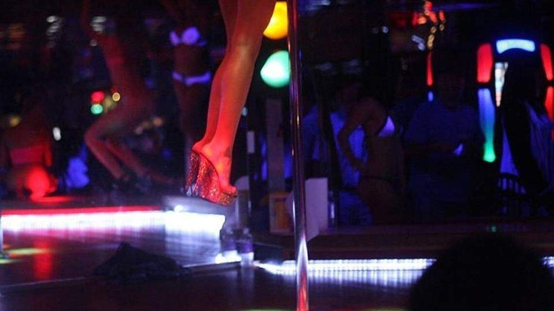 A stripper was arrested in Clearwater, Florida, for allegedly attacking her ex with a wad of cash