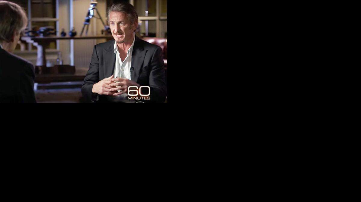 Sean Penn durante en una entrevista en el programa “60 minutes” de la CBS que será emitida el domingo.