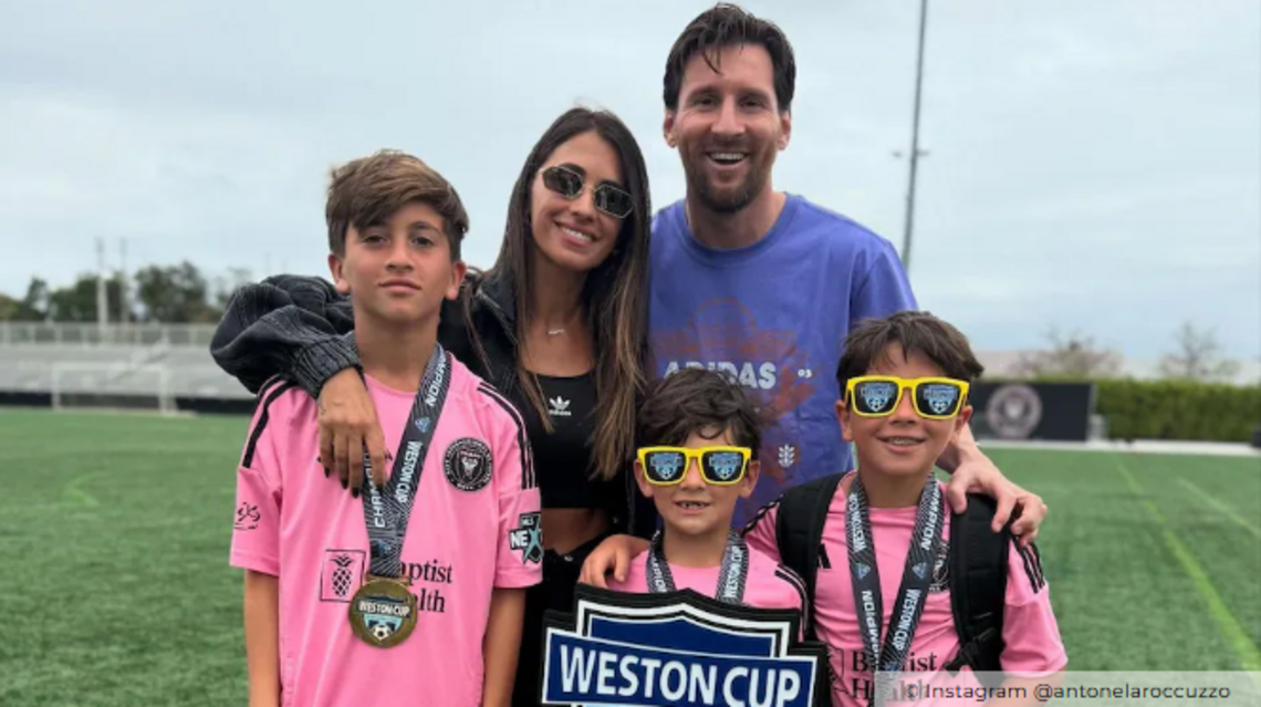 Messi recibe otro premio y su esposa Antonela presume las hazañas de sus hijos en las menores del Inter Miami