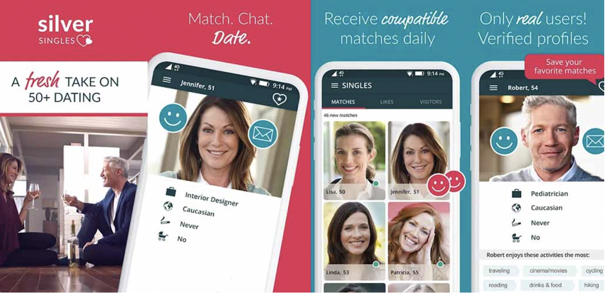 Silver Singles&nbsp;(Android; iOS): para mayores de 50 años.