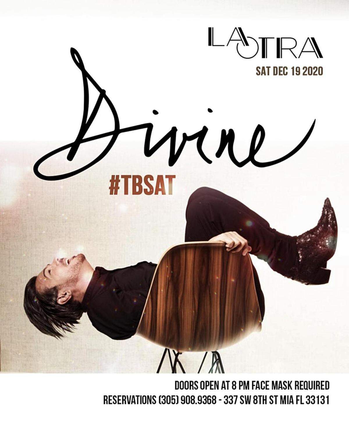 Divine en Concierto el 19 de diciembre en  La Otra Miami.