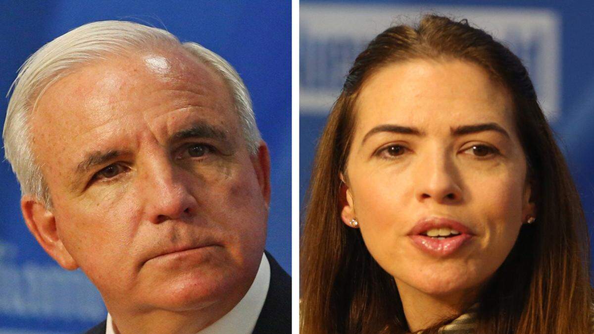 Raquel Regalado y el alcalde de Miami-Dade Carlos Giménez.