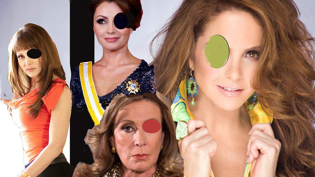 Fotomontaje con: Lucero, Gaby Spanic, Laura Zapata y Angélica Rivera.