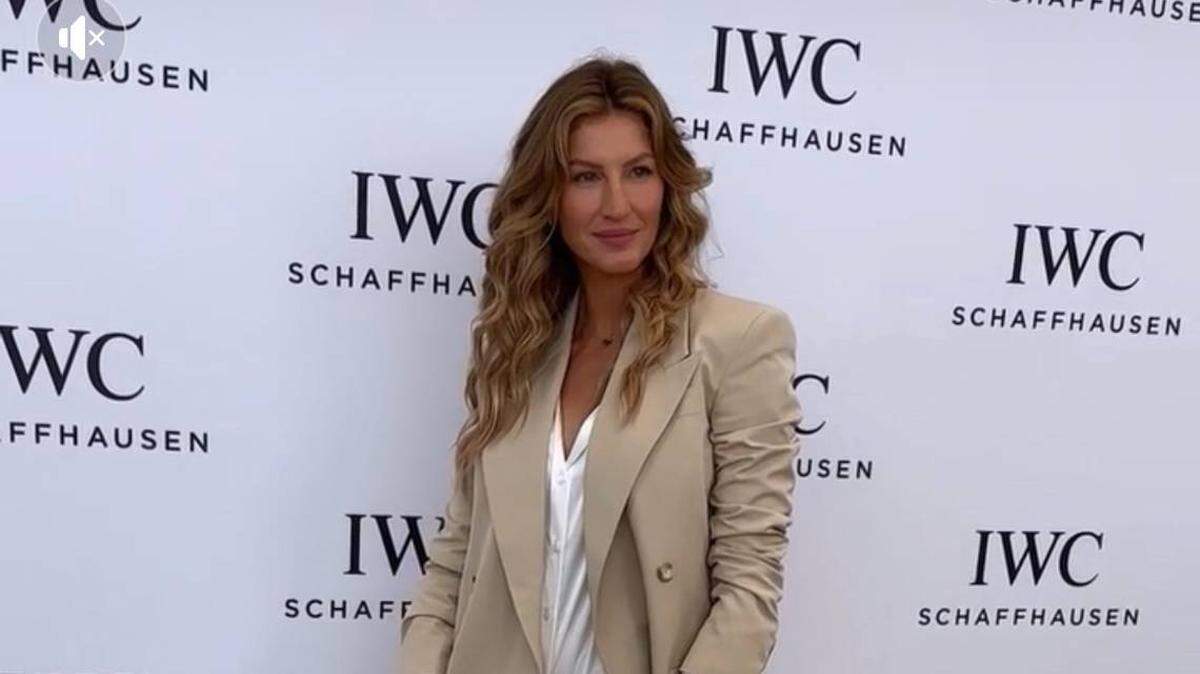 Supermodel Gisele Bundchen covers the Harper’s Bazaar February 2024 issue in a number of looks, including gold paint all over her body.