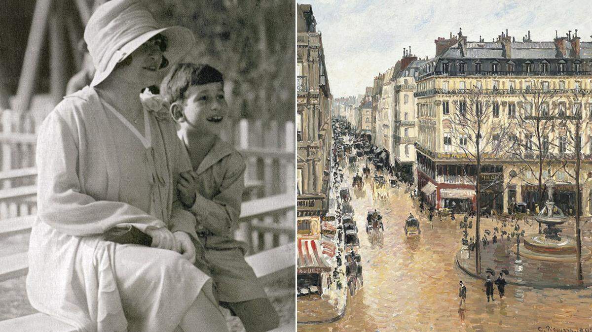 Lilly Cassirer, a quien se ve a la derecha con su nieto Claude, era dueña de una valiosa pintura de Pissarro cuando vivía en Berlín en los años 1930. La pintura impresionista, que se muestra a la derecha, fue vendida a los nazis en 1939 y ahora está en el Museo Museo Nacional Thyssen-Bornemisza en Madrid. El biznieto de Cassirer libra la batalla legal con el museo para que devuelva la pintura.