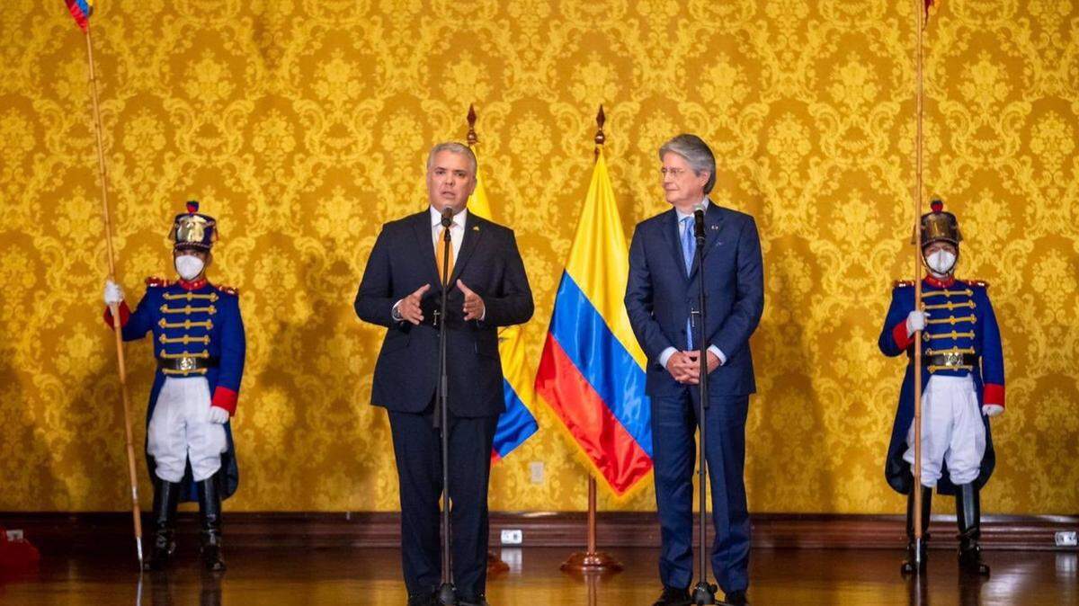Los presidentes de Colombia y Ecuador, Iván Duque y Guillermo Lasso