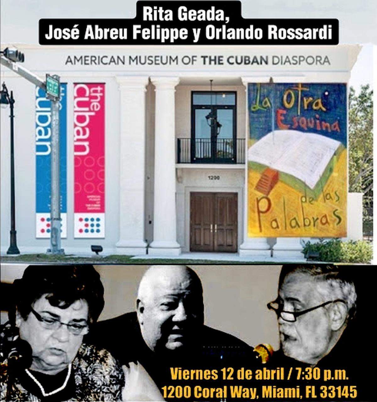 La Otra Esquina de las Palabras y Las Ediciones La gota de agua invitan a reconocimiento a la obra de tres grandes escritores.