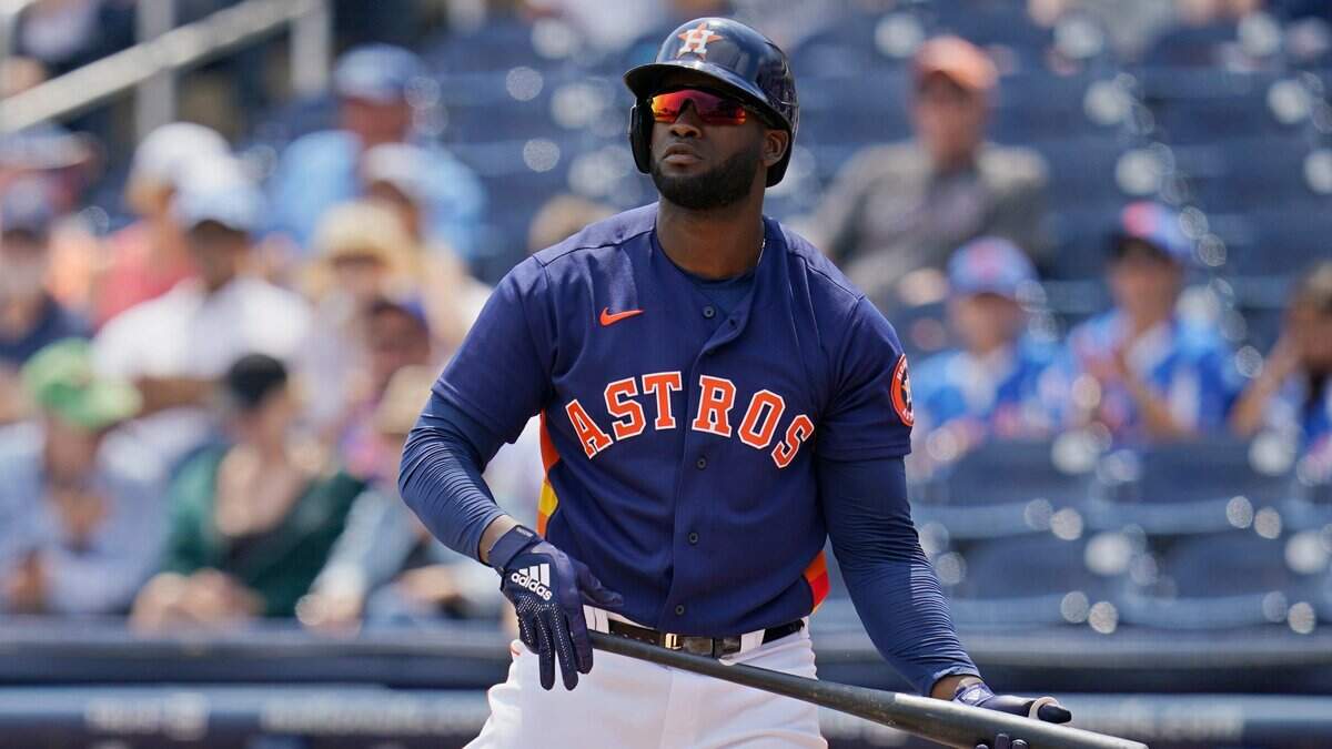El cubano Yordan Álvarez es uno de los principales toleteros en la alineación de los Astros de Houston.