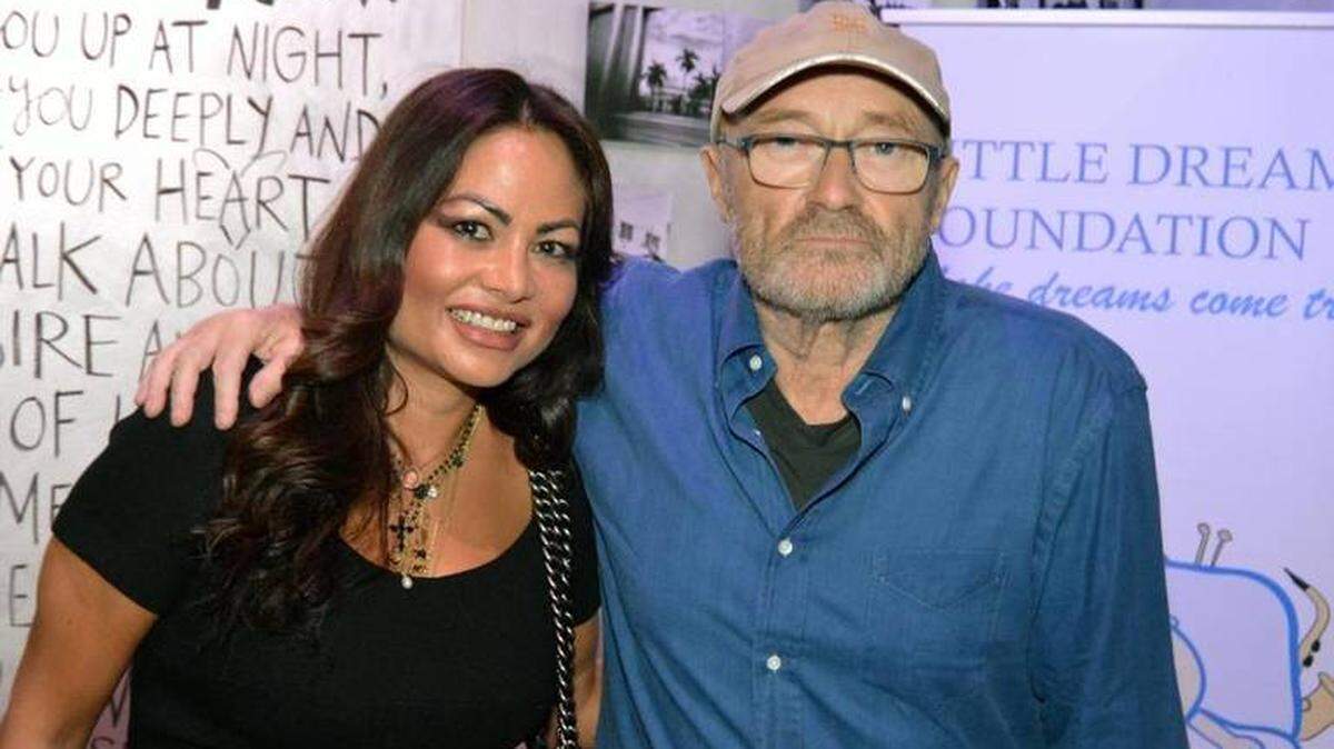 Orianne Cevey and Phil Collins 
