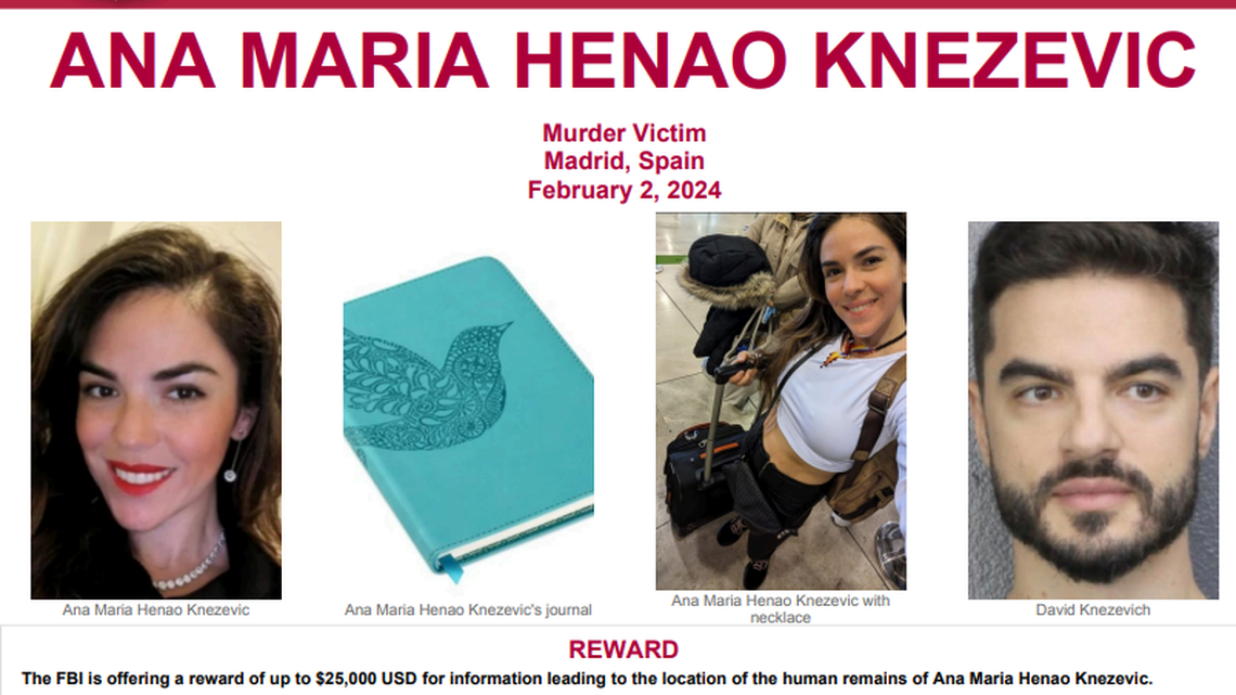 FBI ofrece recompensa por restos de mujer de Florida desaparecida en Madrid