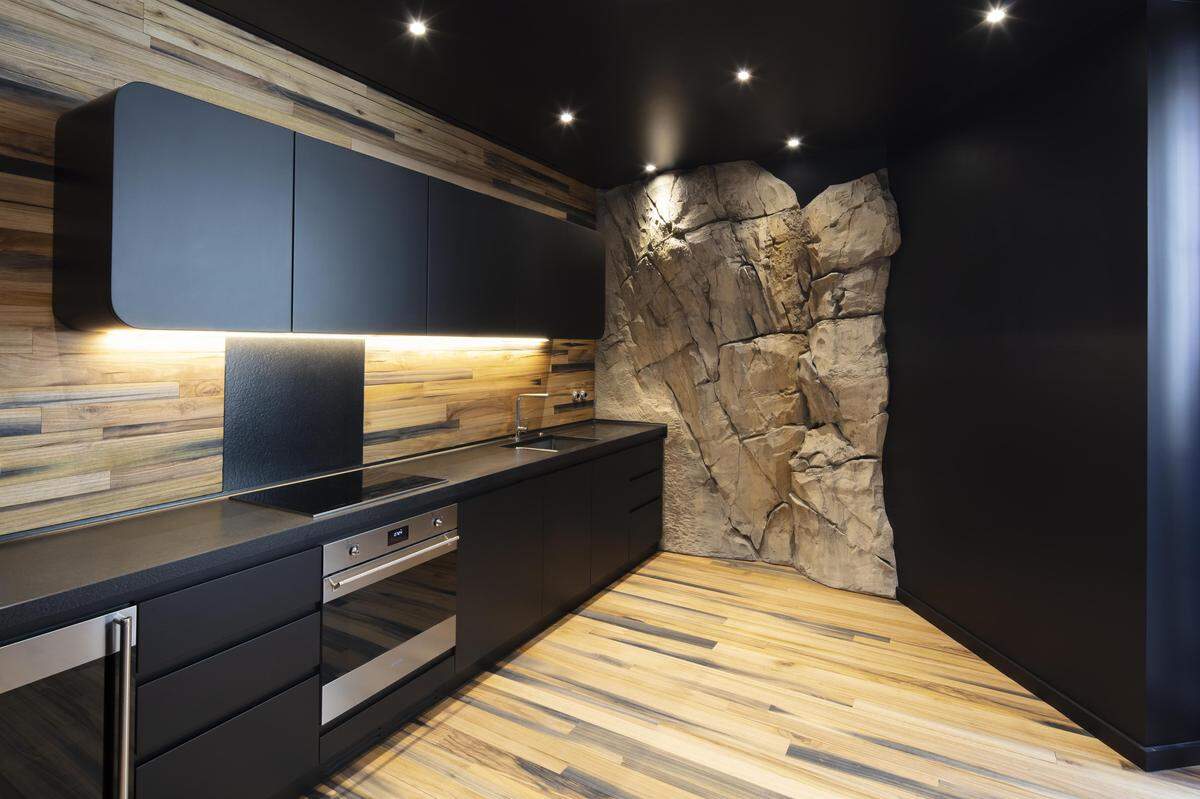 La cocina de la “villa troglodita”.