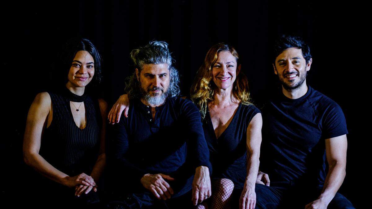 Elenco de ‘Abismo’ (desde la izq): Alina Robert, Larry Villanueva, Luz Nicolás y George Akram