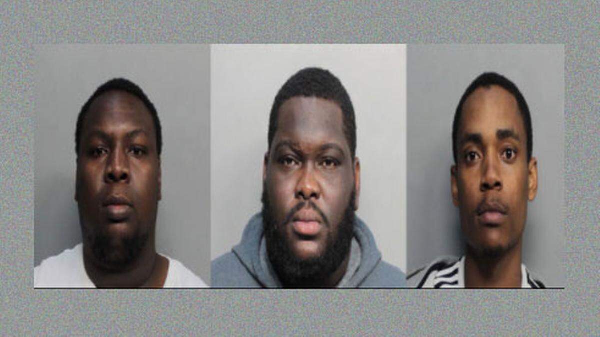 Nathaniel Jean Baptist,Jarell Dukes y Roscoe Burton Jr.