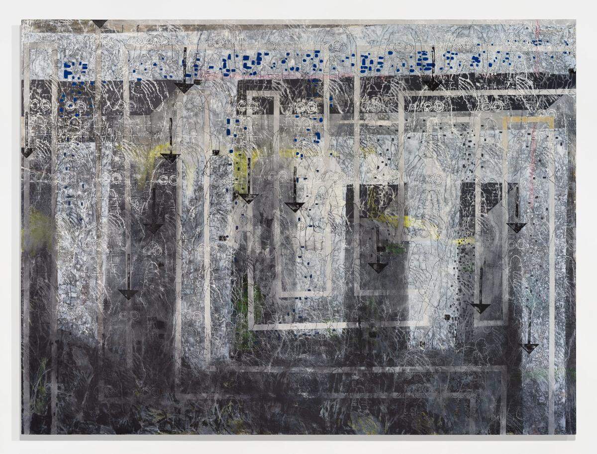 ‘Low-Level Learning’, óleo sobre lienzo, 72 x 96 pulgadas.