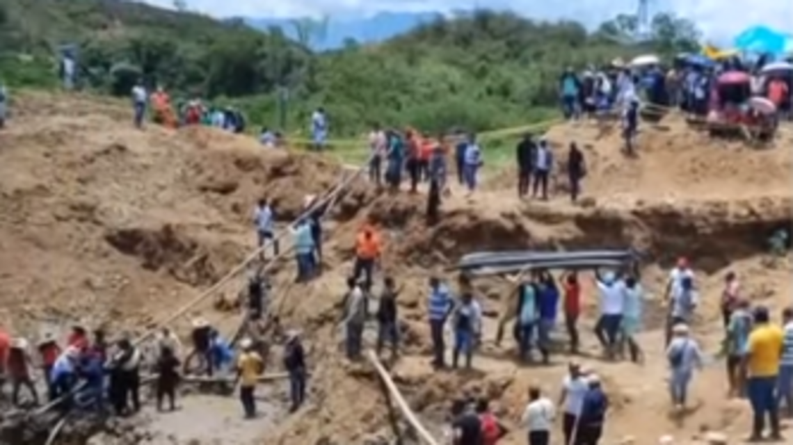 Hallan muertos a siete mineros de oro en Colombia tras nueve días de búsqueda