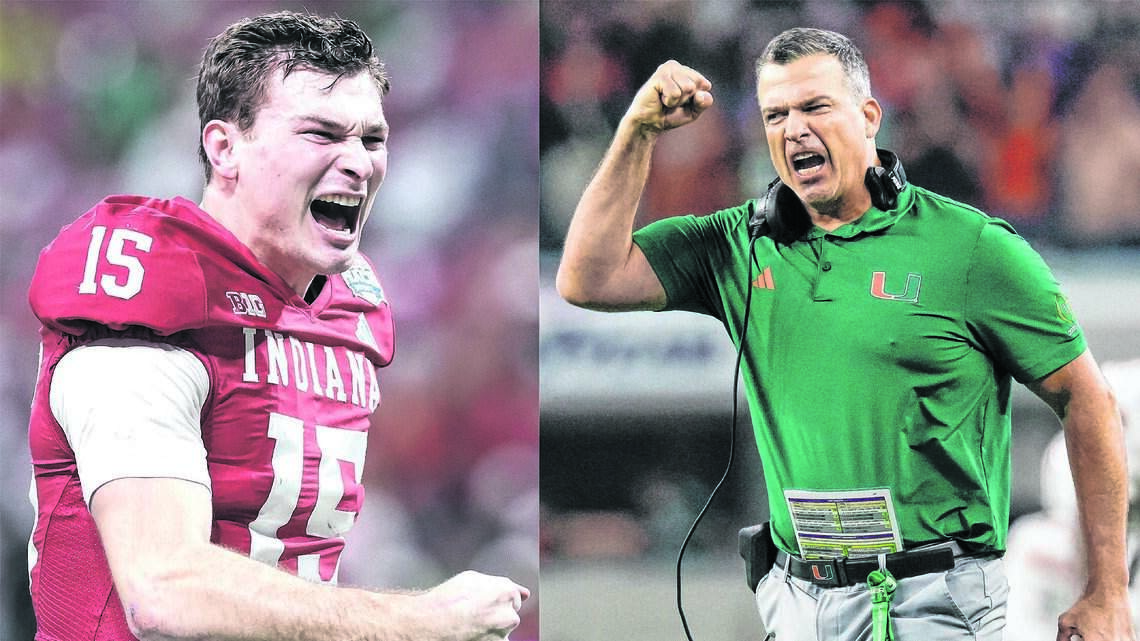Huracanes vs. Hoosiers: Dos cubanomericanos se miden este lunes en la gran final del football universitario