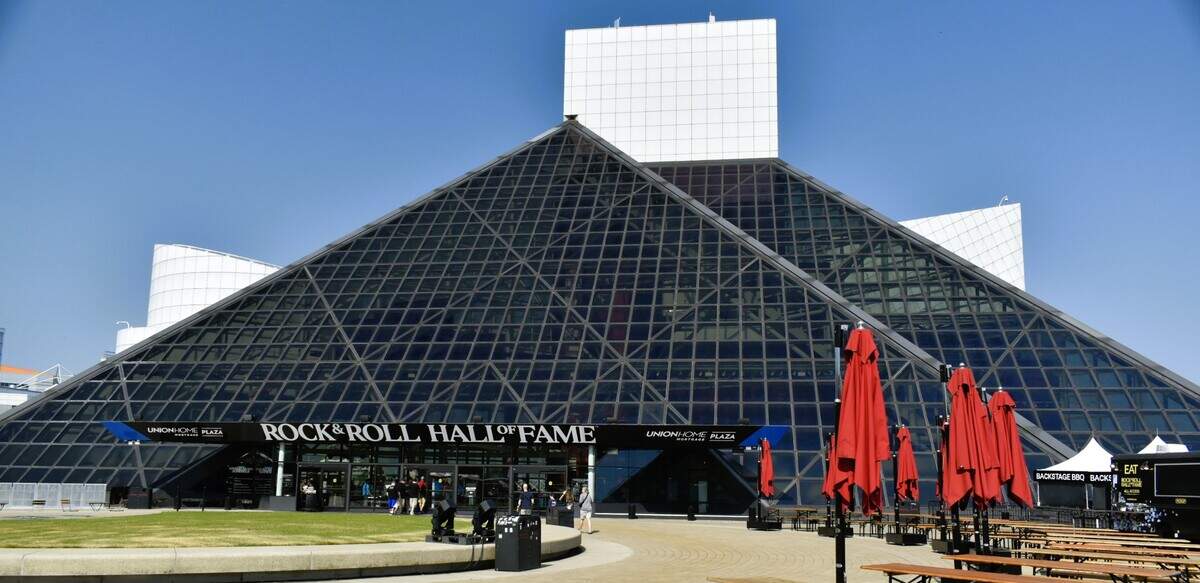 Museo del Salón de la Fama de del Rock & Roll, diseñado por I.M. Pei, en Cleveland.