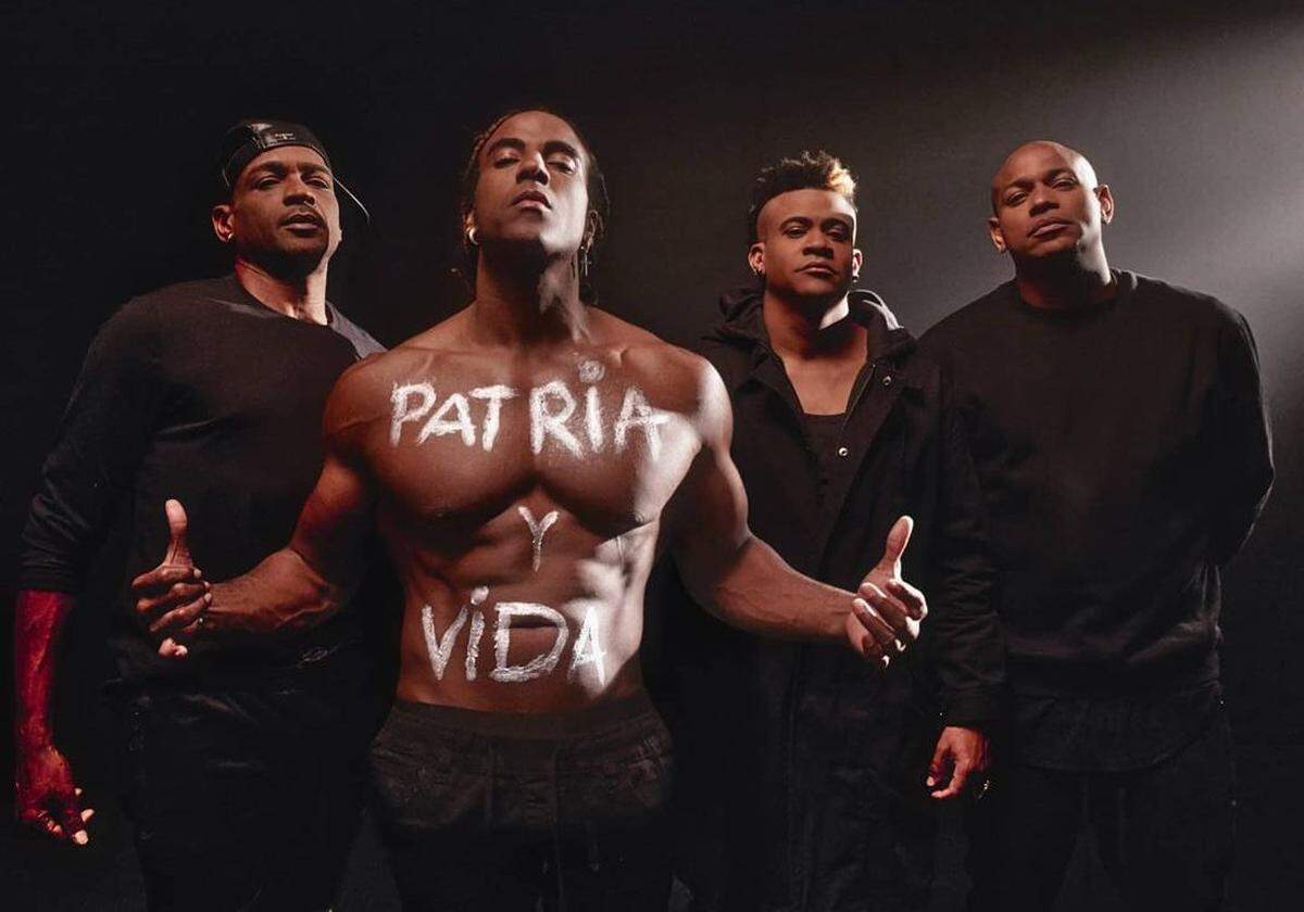 Captura de pantalla de Patria y Vida, video viral de Yotuel y otros artistas cubanos.