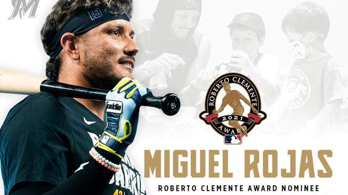 MIGUEL ROJAS fue nominado al premio Roberto Clemente por los Miami Marlins.
