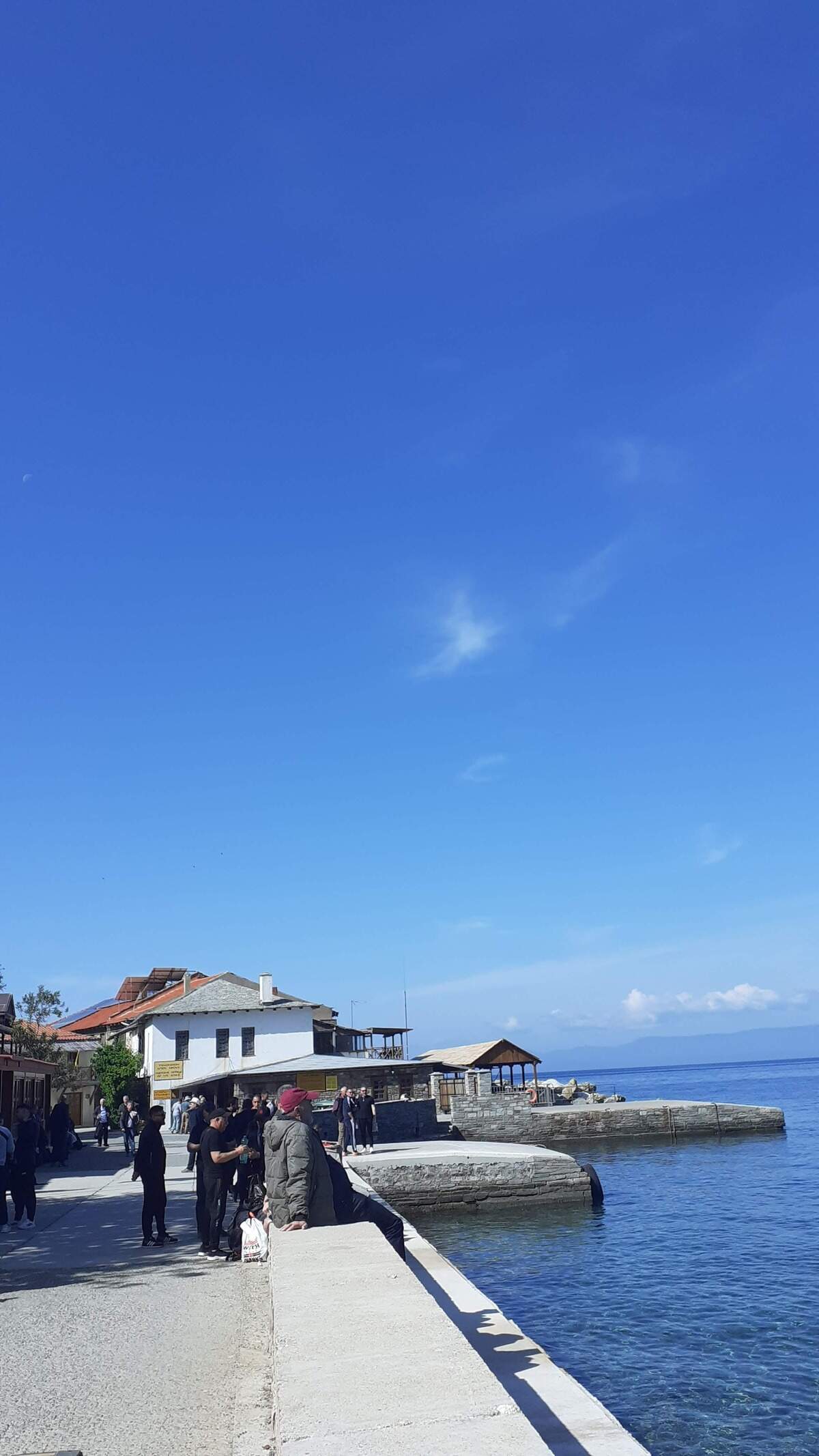El puerto de Dafni, en Monte Athos.