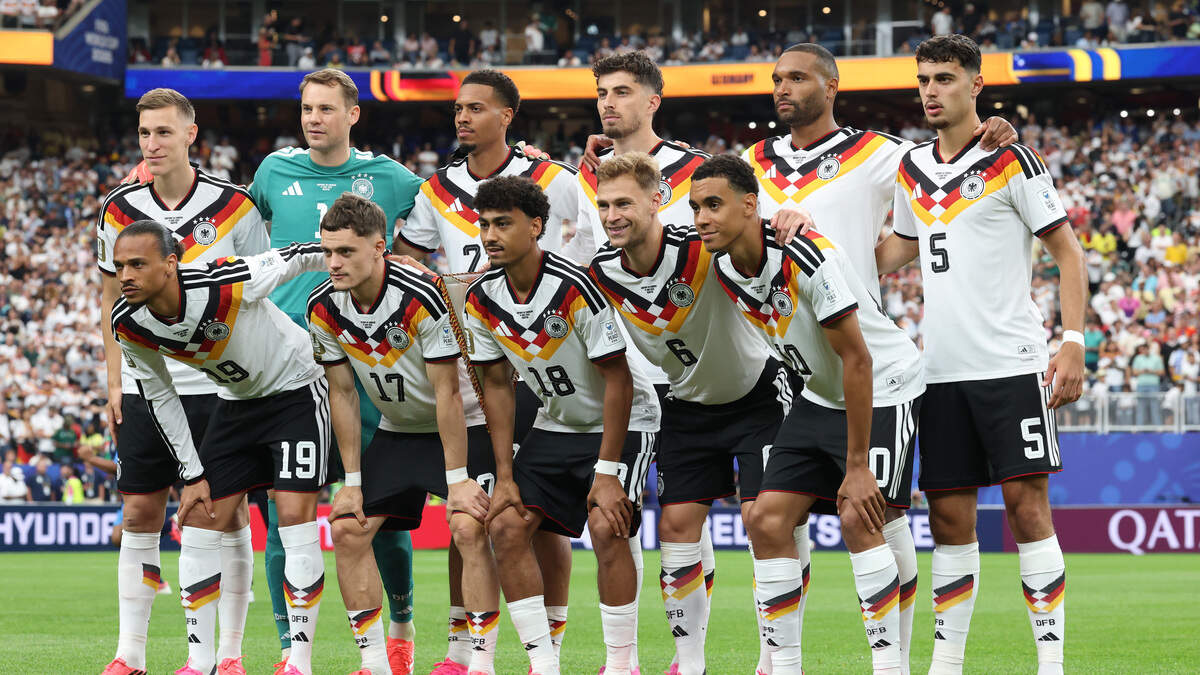 Los titulares de Alemania posan para una foto de equipo antes del partido del Grupo E de la Copa Mundial de la FIFA 2026 entre Alemania y Curazao en el Houston Stadium, el 14 de junio de 2026 en Houston, Texas.