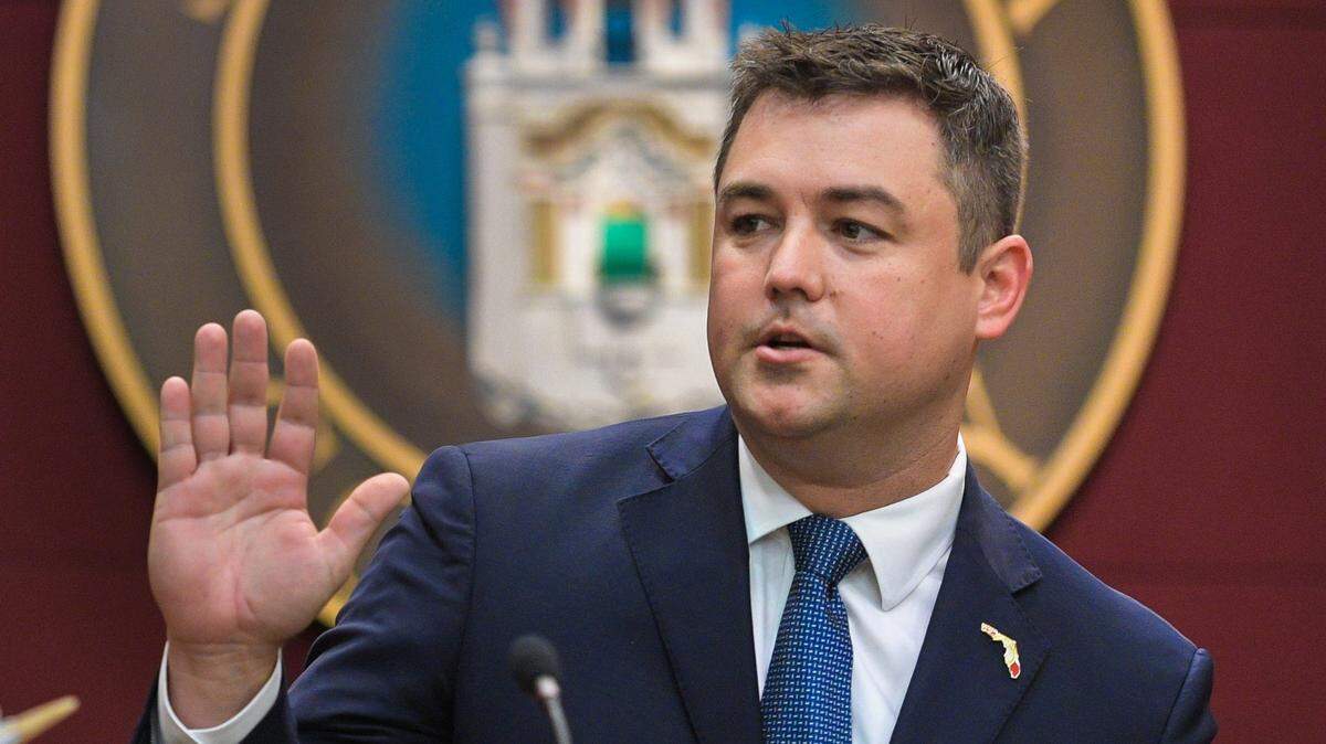 Foto de archivo de Chrisitan Ziegler, presidente del Partido Republicano de Florida. Ziegler está siendo investigado tras ser acusado de violar a una mujer.