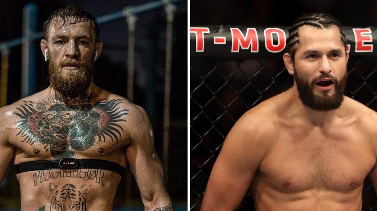 El excampeón BMF Jorge Masvidal (der.) ve en un escenario histórico en la Casa Blanca y en un rival que siempre lo evitó, Conor McGregor, la oportunidad perfecta para un último gran acto. 