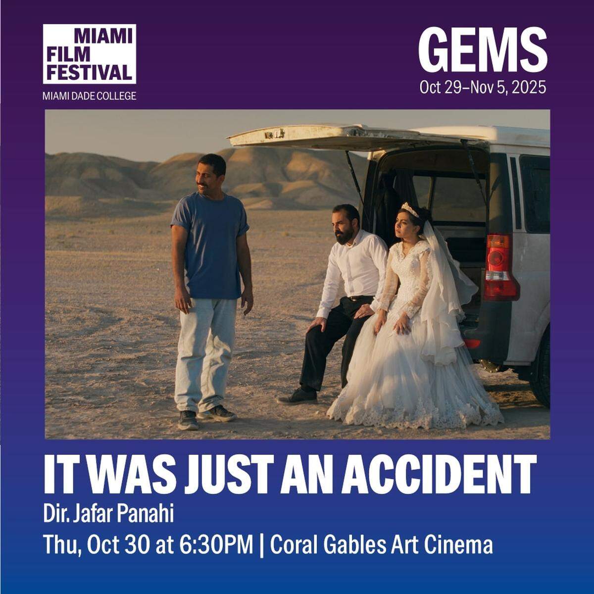 Este año,&nbsp;el público&nbsp;de Miami disfrutó, en exclusiva, de la película iraní&nbsp;“It Was Just an Accident”, ganadora de la Palma de Oro en el Festival de Cine de Cannes y recientemente nominada a varios premios Globo de Oro. 
